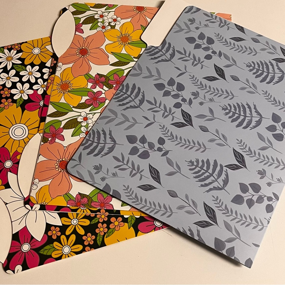 Floral Patterned File Folders - Assorted Colors
